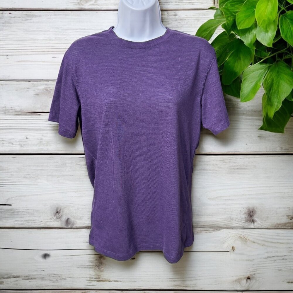 Fabletics Performance Short Sleeve Front Row Tee Purple Women’s Size Small
